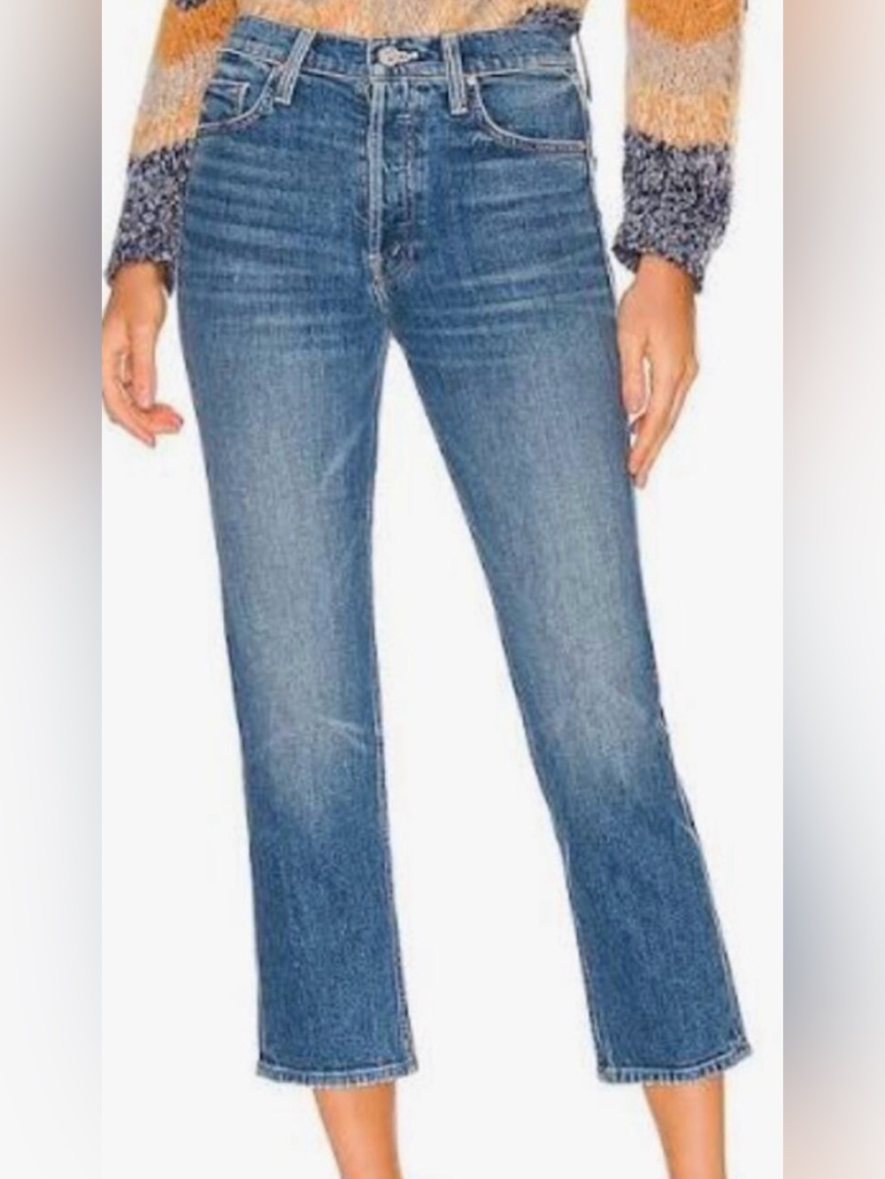Mother Jeans The Tomcat Running with Scissors High Rise Straight Denim 28